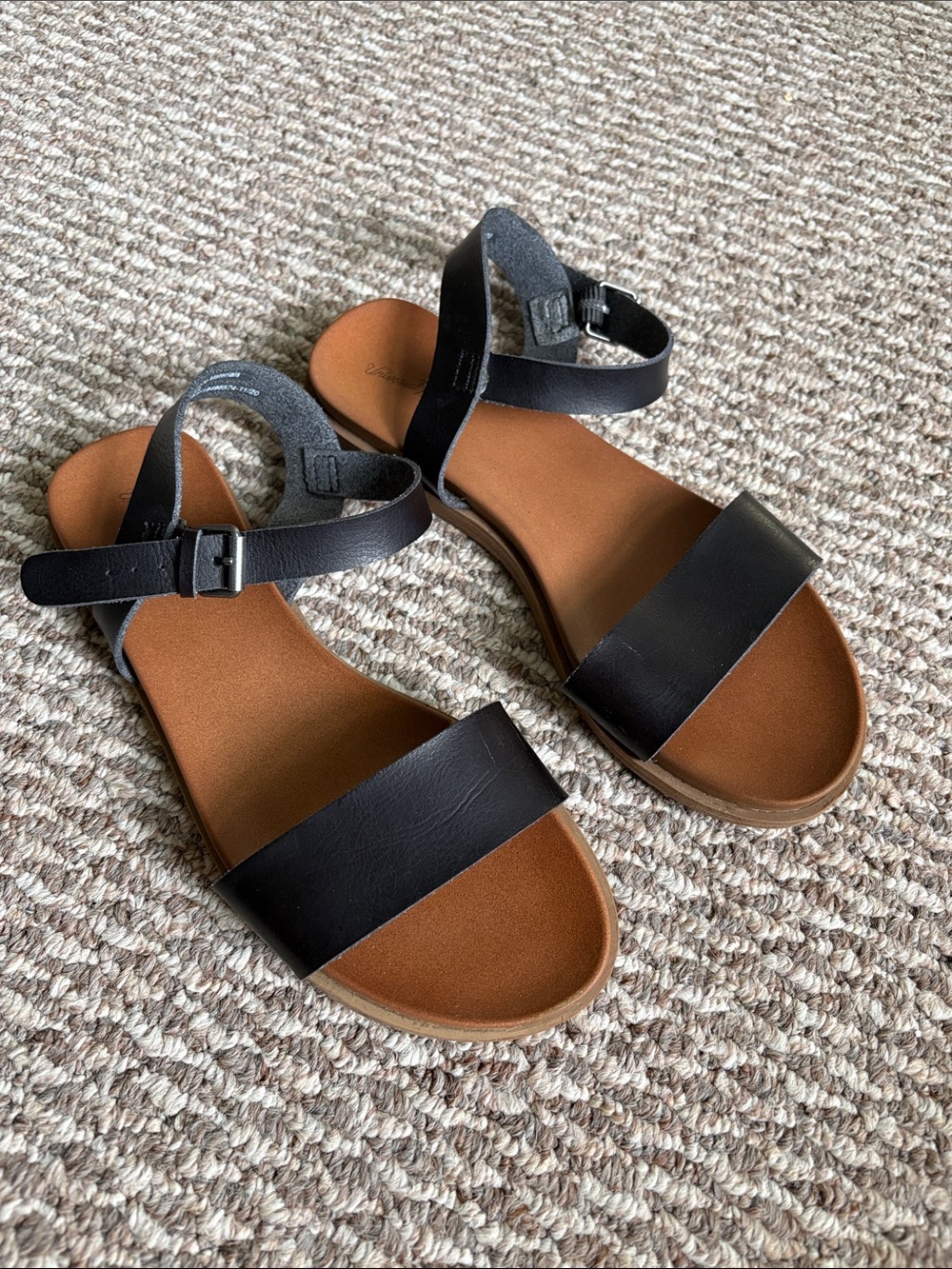 Universal Thread Nyla Black Ankle-Strap Women's Sandals Size 6.5